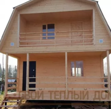Каркасный дом 6х8м, проект КМ-17