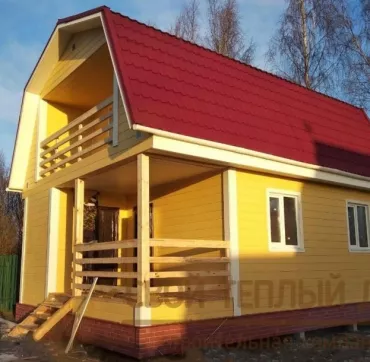 Каркасный дом 6х8м, проект КМ-9