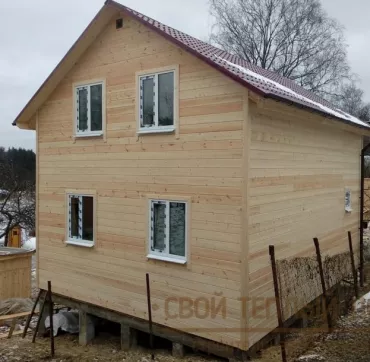 Каркасный дом 6х8м, проект Заказчика