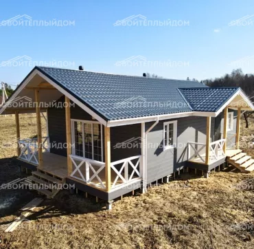Каркасный дом 13,5х8,7м