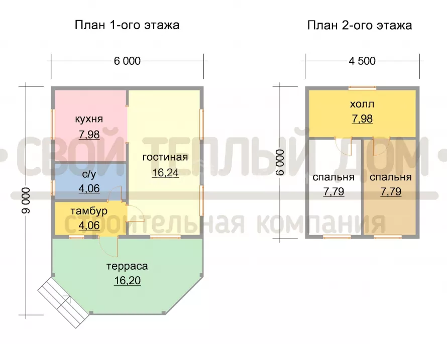 Каркасный дом 6х6 КМ-4