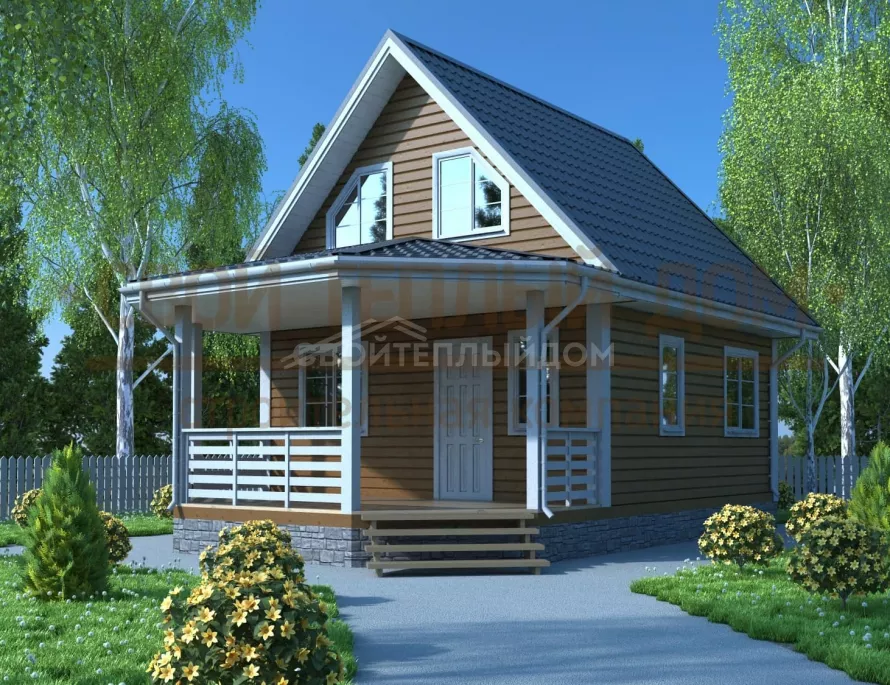 Каркасный дом 6х6 КМ-4