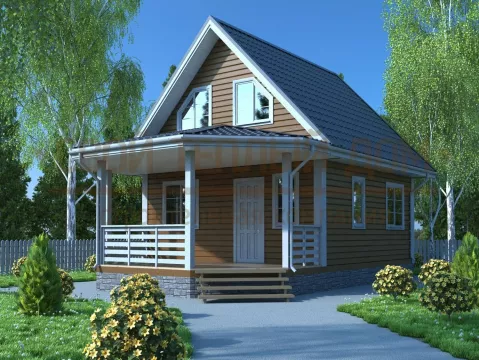 Каркасный дом 6х6 КМ-4