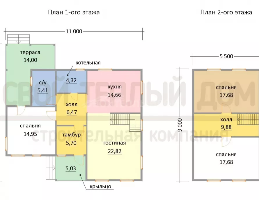Каркасный дом 9х11 КМ-5