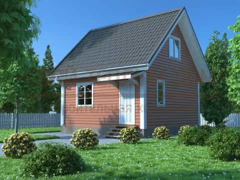 Каркасный дом 6х6 КМ-6