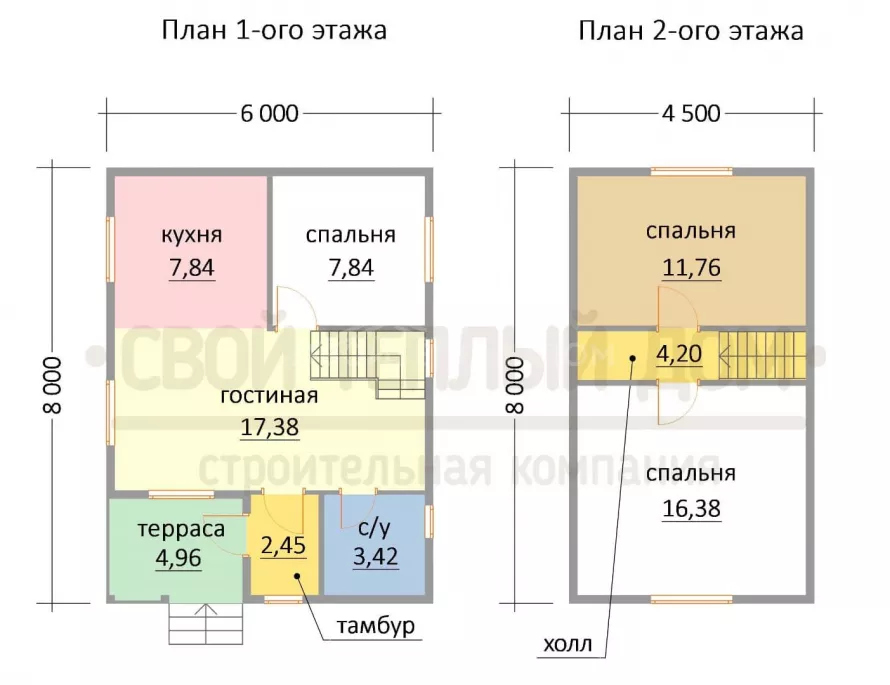 Каркасный дом 6х8 КМ-9