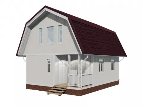 Каркасный дом 6х8 КМ-9