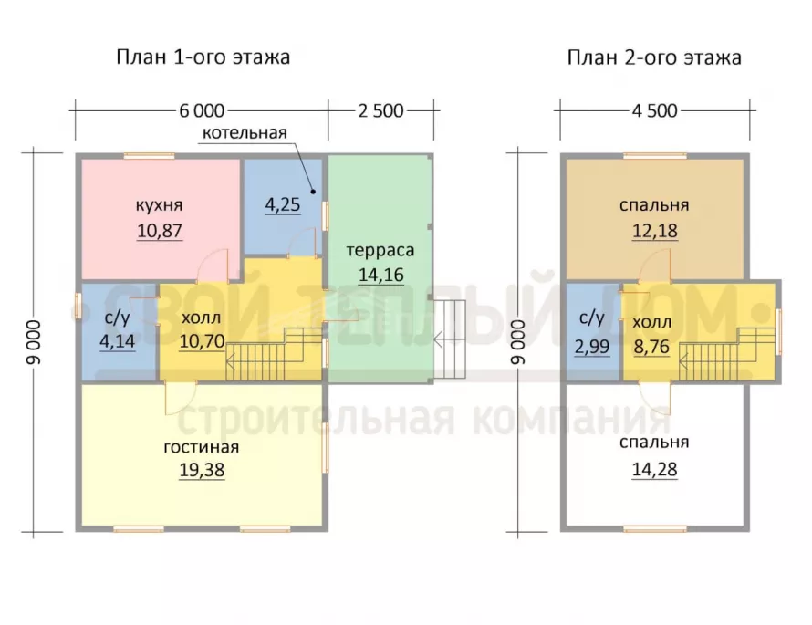 Каркасный дом 6х9 КМ-13