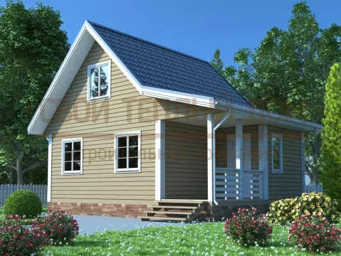 Каркасный дом 6х8 КМ-18