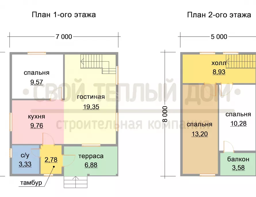 Каркасный дом 7х8 КМ-19