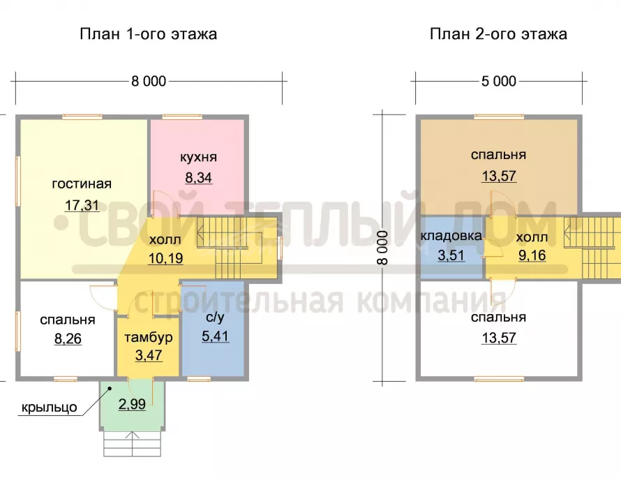 Каркасный дом 8х8 КМ-26
