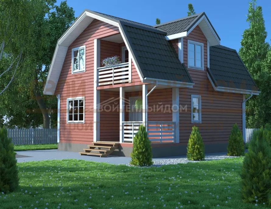 Каркасный дом 7х8 КМ-32