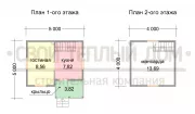Каркасный дом 4х5 КМ-34