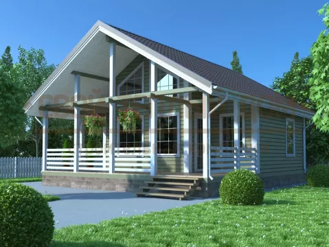 Каркасный дом 7х8 КМ-35