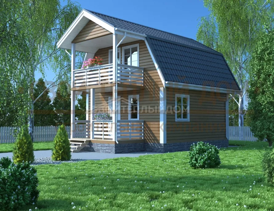 Каркасный дом 6х6 КМ-38