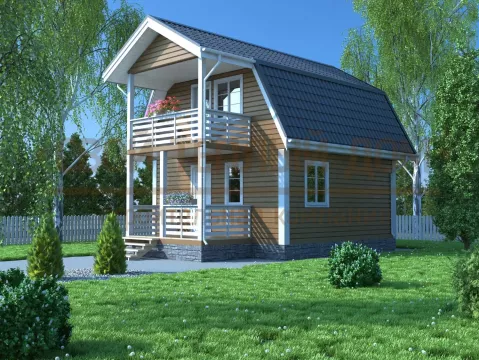 Каркасный дом 6х6 КМ-38
