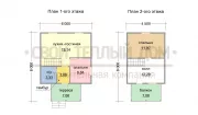 Каркасный дом 6х6 КМ-38
