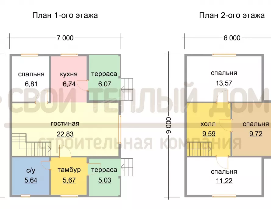 Каркасный дом 7х9 КМ-39