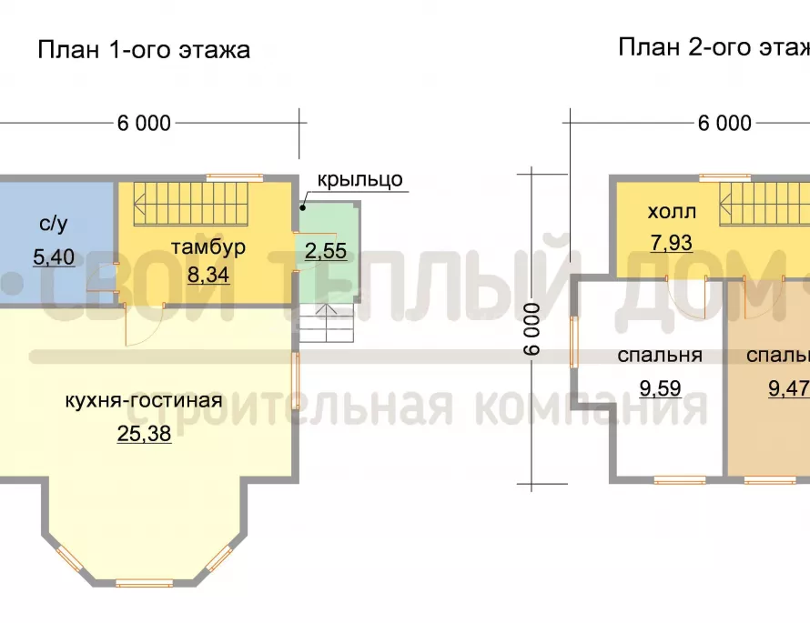 Каркасный дом 6х8 КМ-41