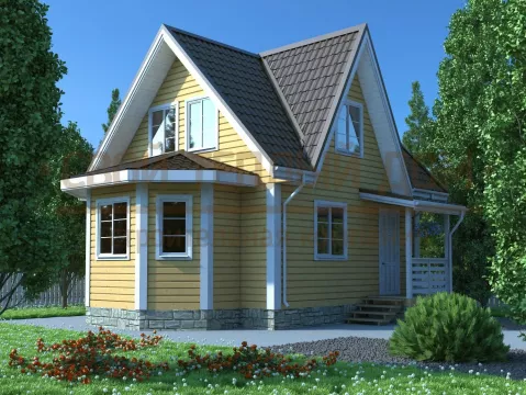 Каркасный дом 6х8 КМ-41