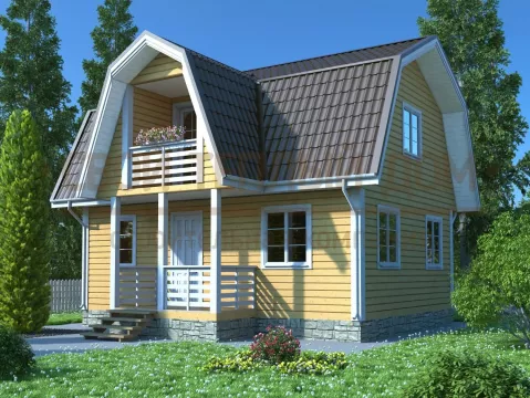 Каркасный дом 6х8 КМ-44