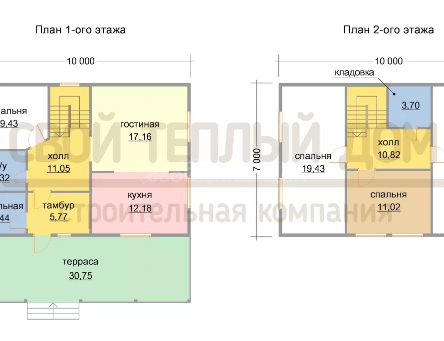 Каркасный дом 7х10 КД-5