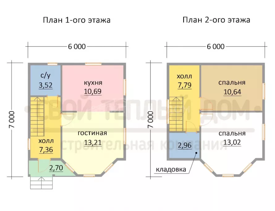 Каркасный дом 6х7 КД-10