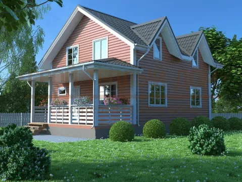Каркасный дом 8х8 КД-24