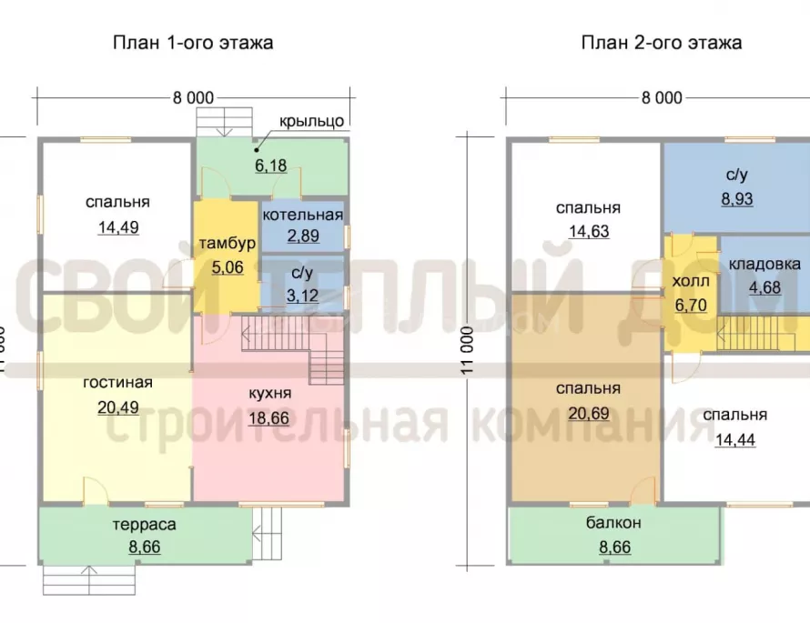 Каркасный дом 8х11 КД-34