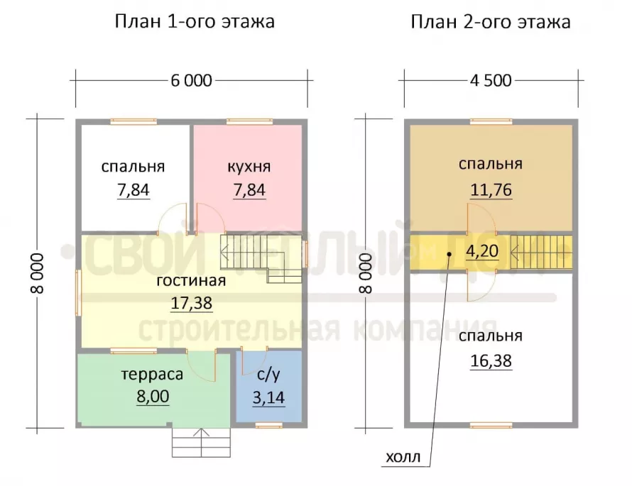Дом из бруса 6х8 ДМ-8