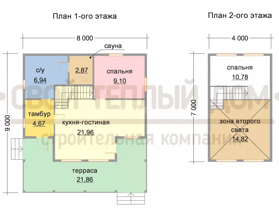 Дом из бруса 7х8 ДМ-35