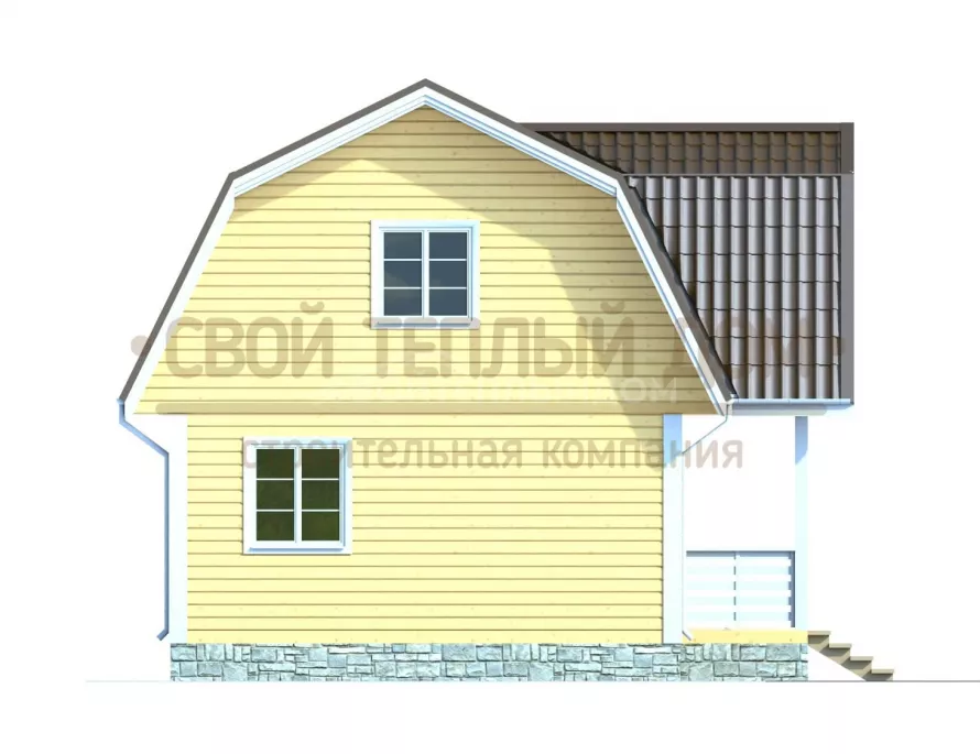 Дом из бруса 6х8 ДМ-44