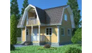 Дом из бруса 6х8 ДМ-44