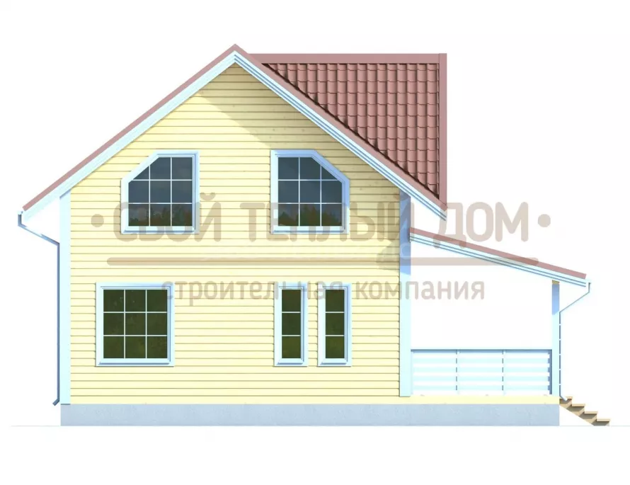 Дом из бруса 7х10 ДД-5