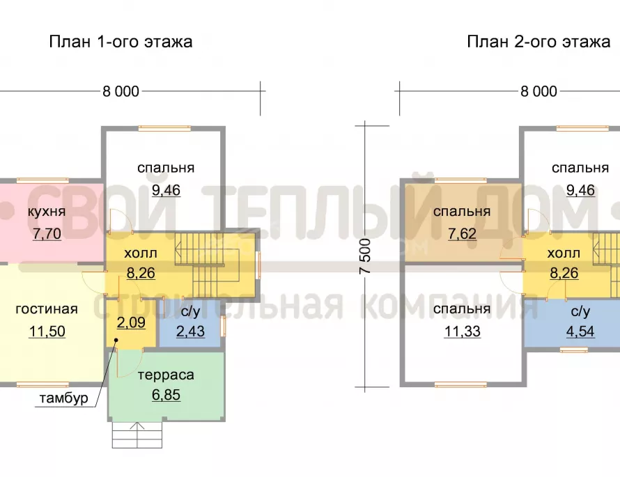 Дом из бруса 8х8,5 ДД-32