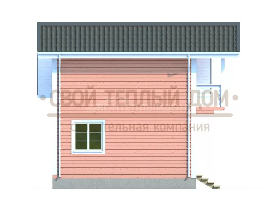 Дом из бруса 8х8 ДД-36