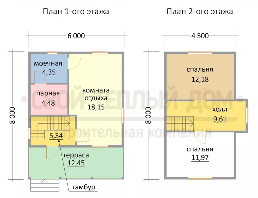 Баня из бруса 6х8 БМ-6