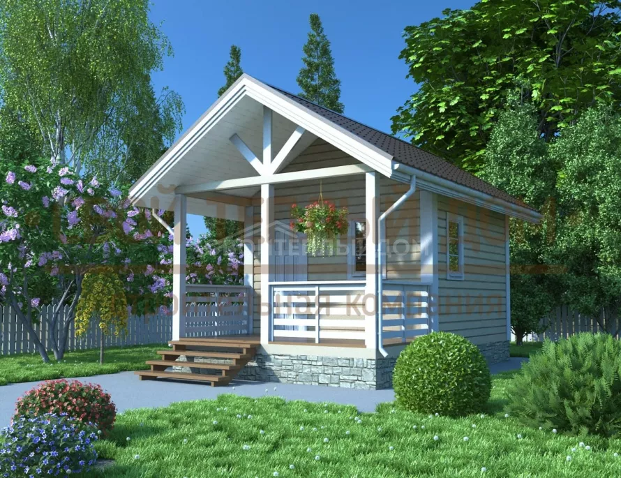 Каркасная баня 4х6 С-6