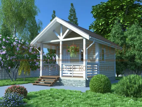 Каркасная баня 4х6 С-6
