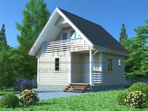 Каркасная баня 6х6 СМ-4