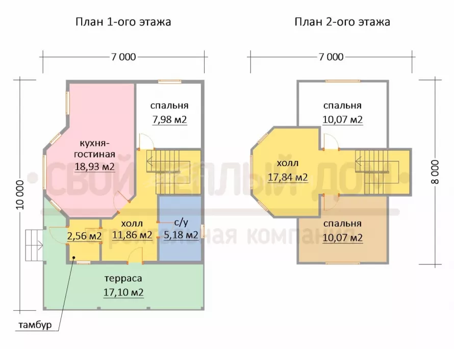 Каркасный дом 7х10 КМ-46