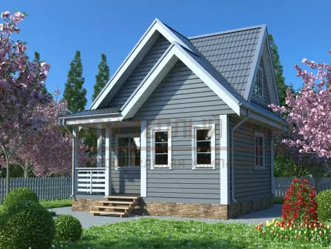 Каркасный дом 6х5,5м КМ-48