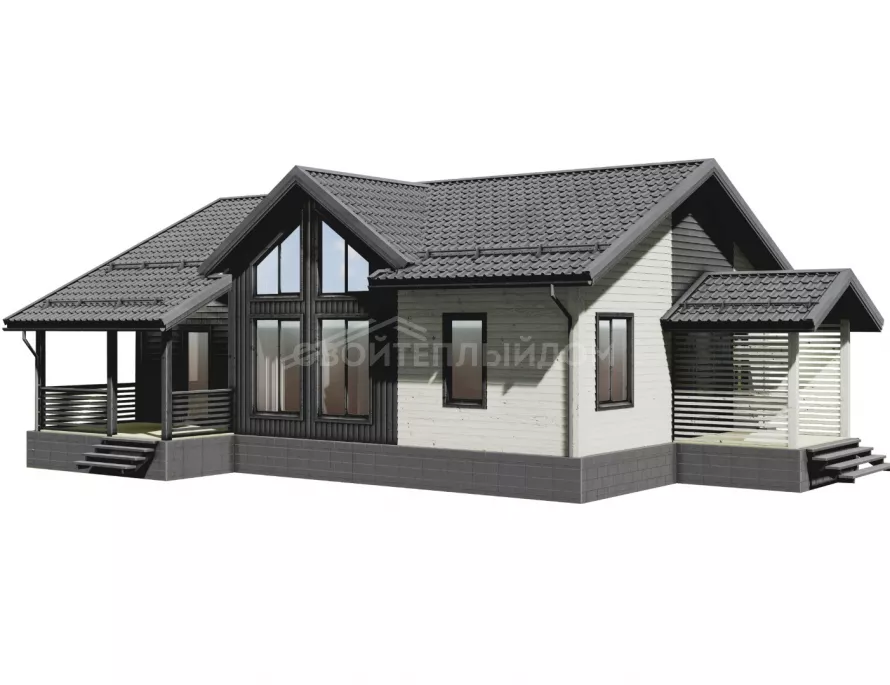 Каркасный дом 11х12,5 К-33