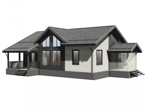 Каркасный дом 11х12,5 К-33