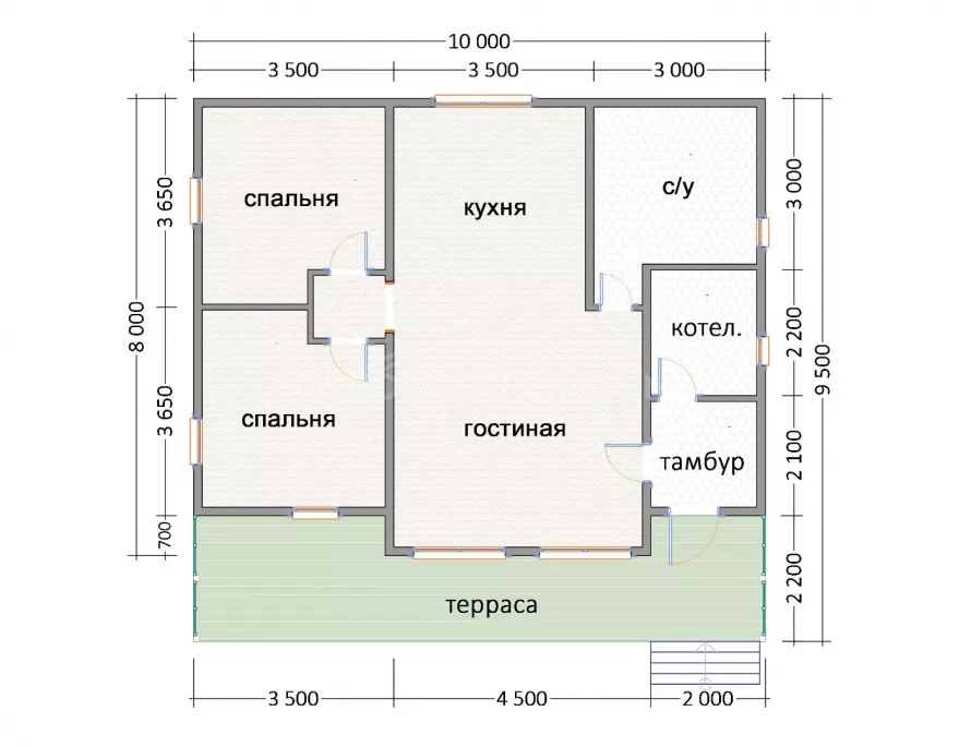 Финский дом 9,5х10 К-37