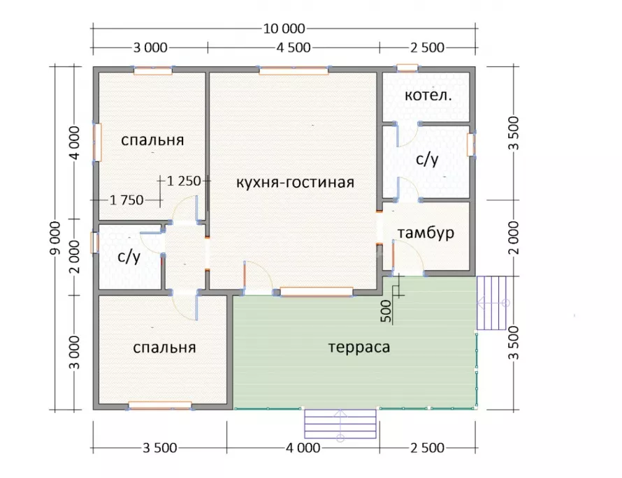 Финский дом 9х10 К-36