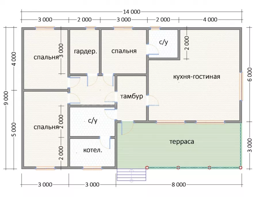 Финский дом 9х14 К-31