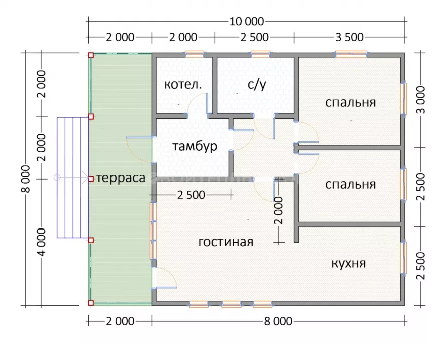Финский дом 8х10 К-26