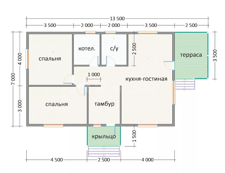 Финский дом 7х13,5 К-39