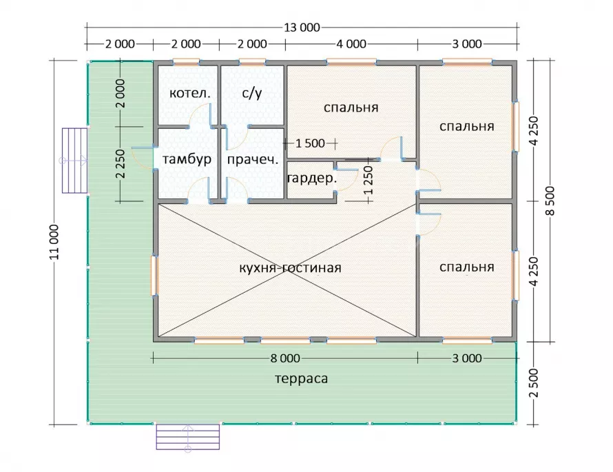 Финский дом 11х13 К-40